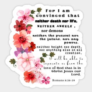 Romans 8:38-39 Sticker
